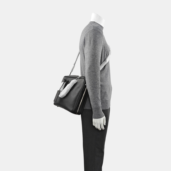 Saffiano Calfskin Shoulder Bag Black