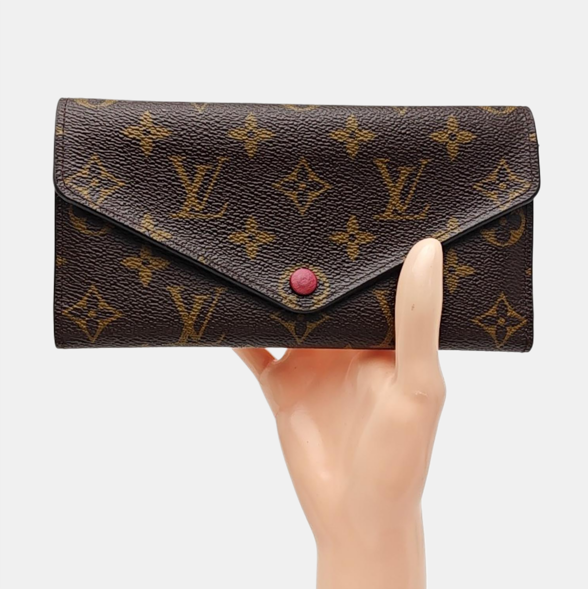 JOSÉPHINE Monogram Coated Canvas Brown Wallet