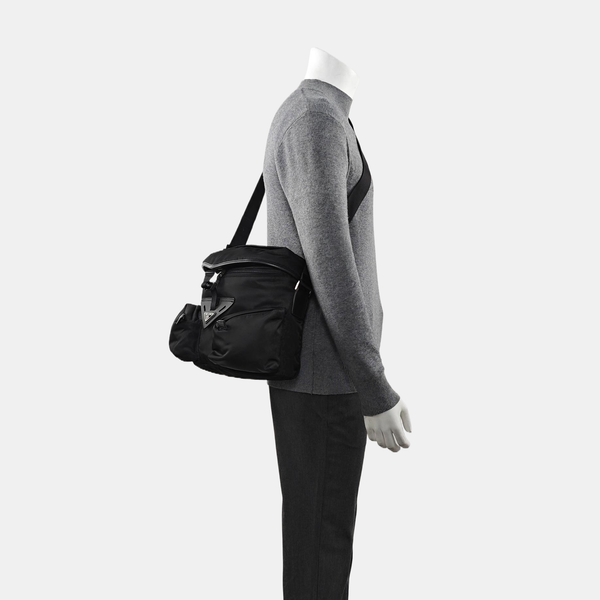 Nylon Shoulder Bag Black
