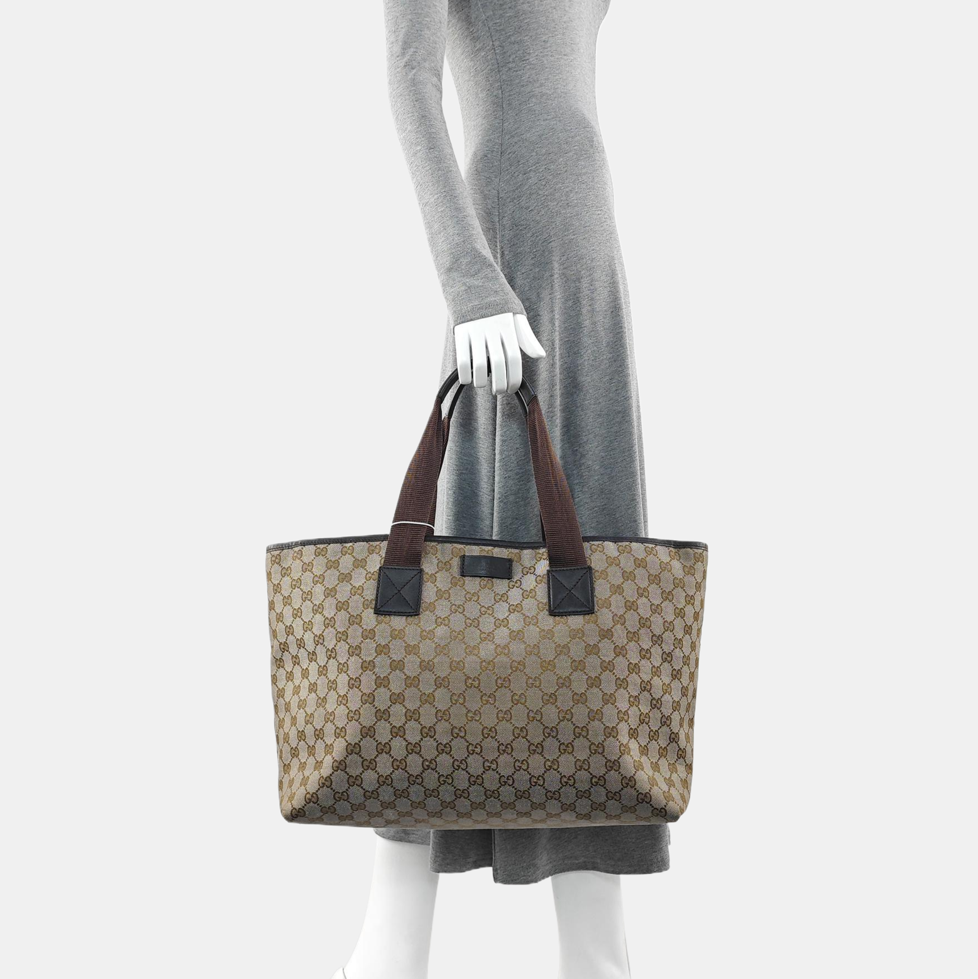 Monogram Canvas Top Handle Bag Brown
