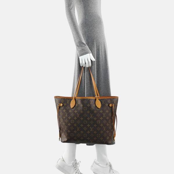 NEVERFULL MM Monogram Coated Canvas Brown