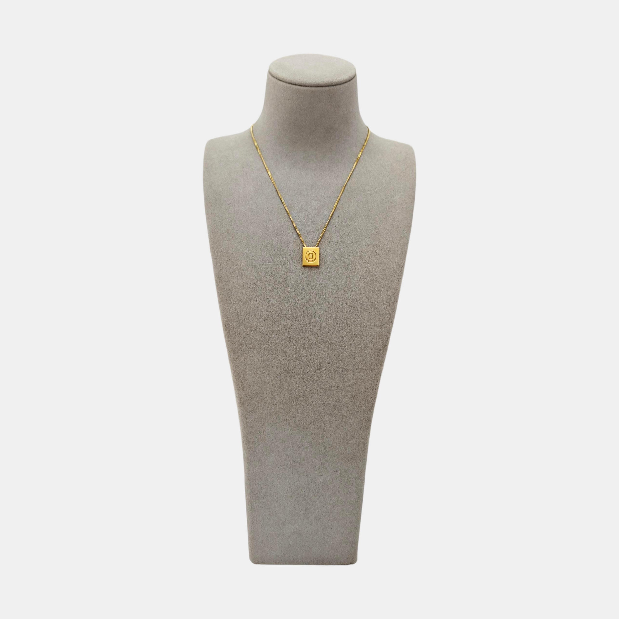 ALPHABET Brass Gold Necklace