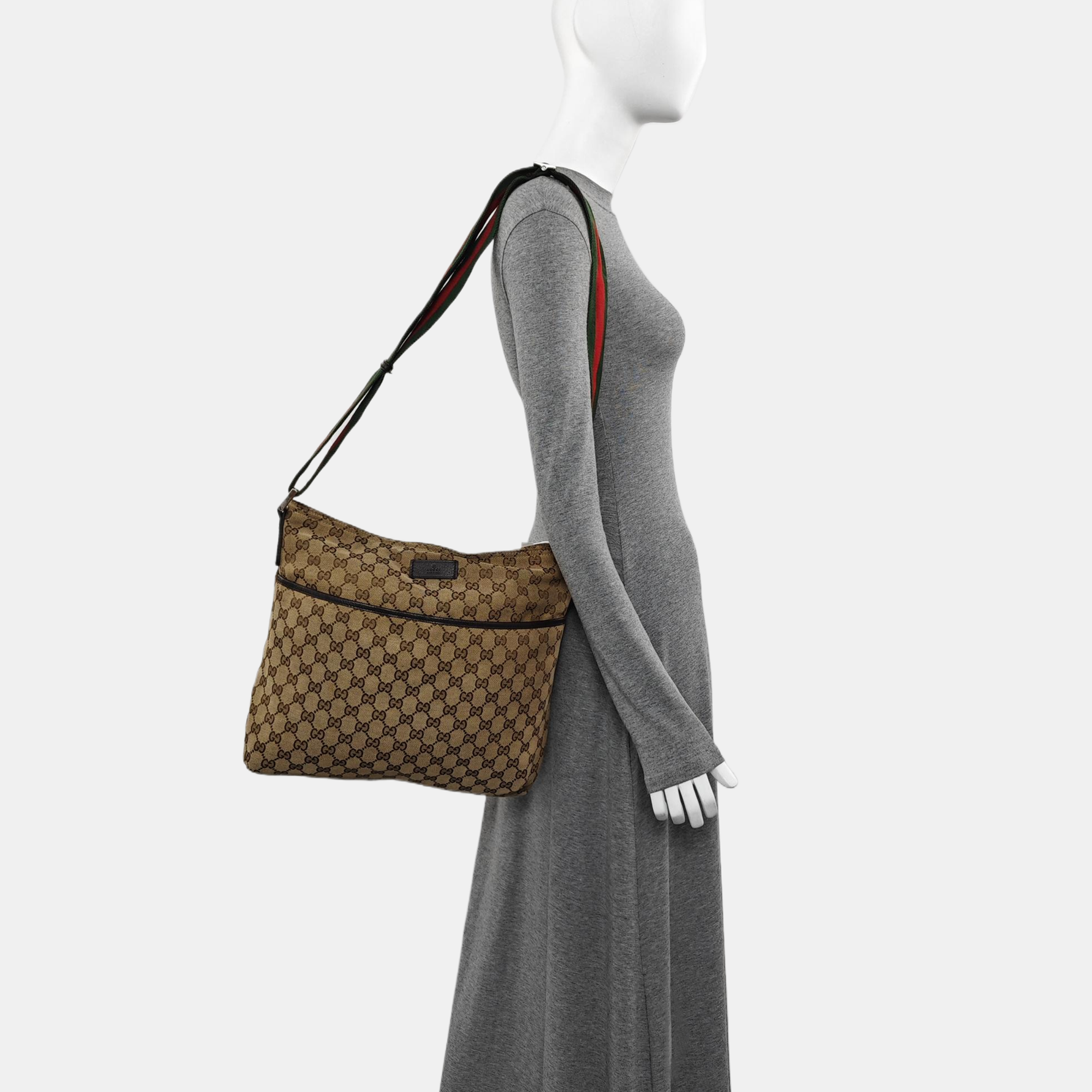 Ophidia Medium Monogram Canvas Brown