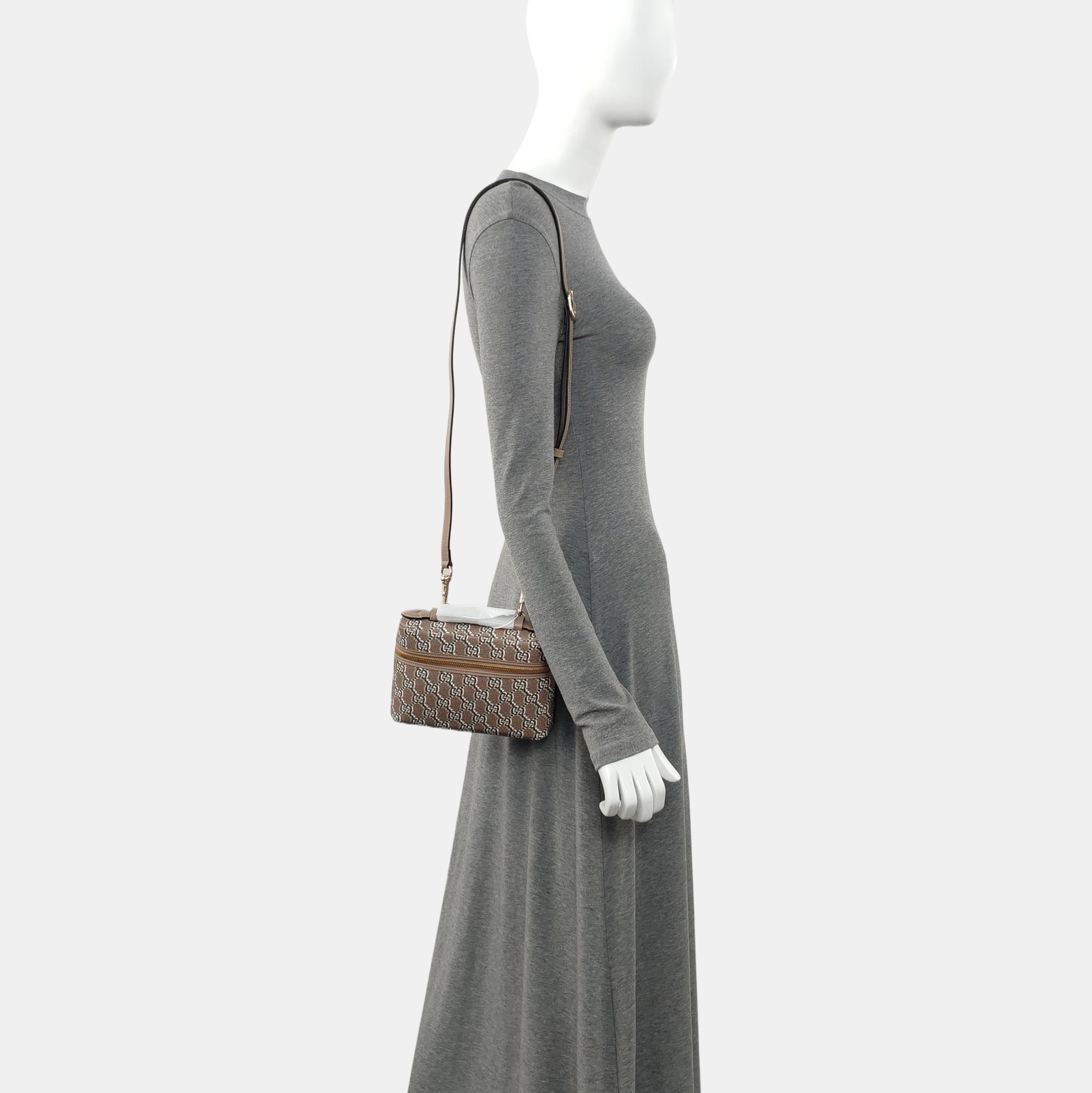 Authenticated pre-owned  Ophidia Super Mini Monogram Coated Canvas Grey - Shoulder Bag at Looply