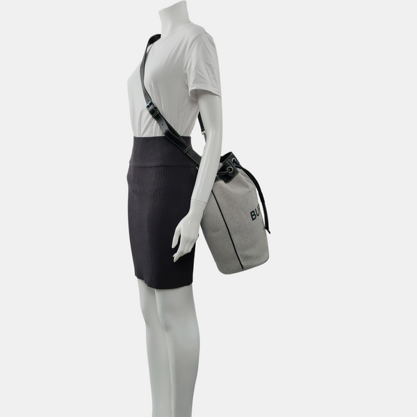 Canvas Bucket Bag Gray