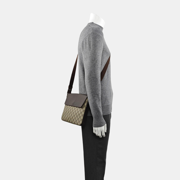 Monogram Coated Canvas Crossbody Bag Beige
