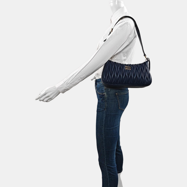 Matelassé Quilted Lambskin Blue