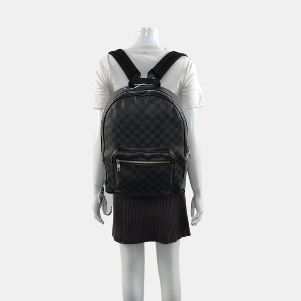 JOSH Damier Graphite Coated Canvas Gray