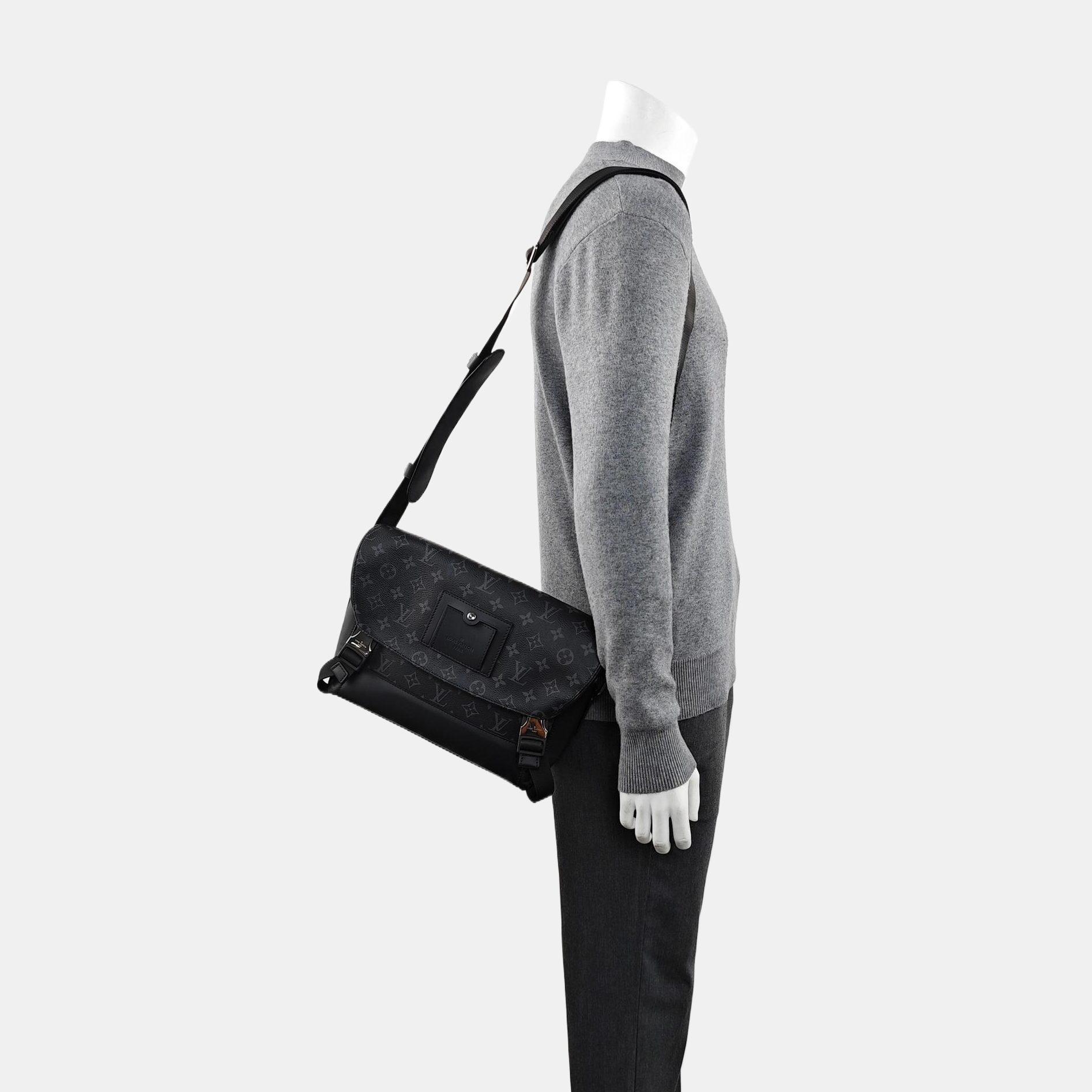 VOYAGER PM Monogram Coated Canvas Black