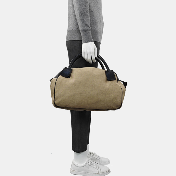 Canvas Top Handle Bag Brown