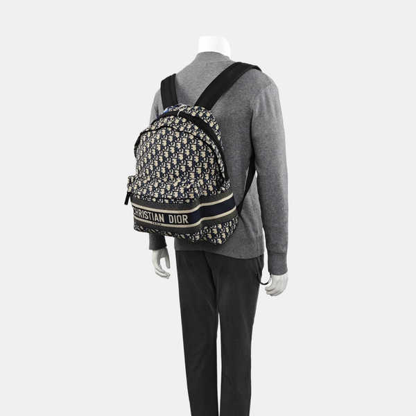 Diortravel Oblique Canvas Blue
