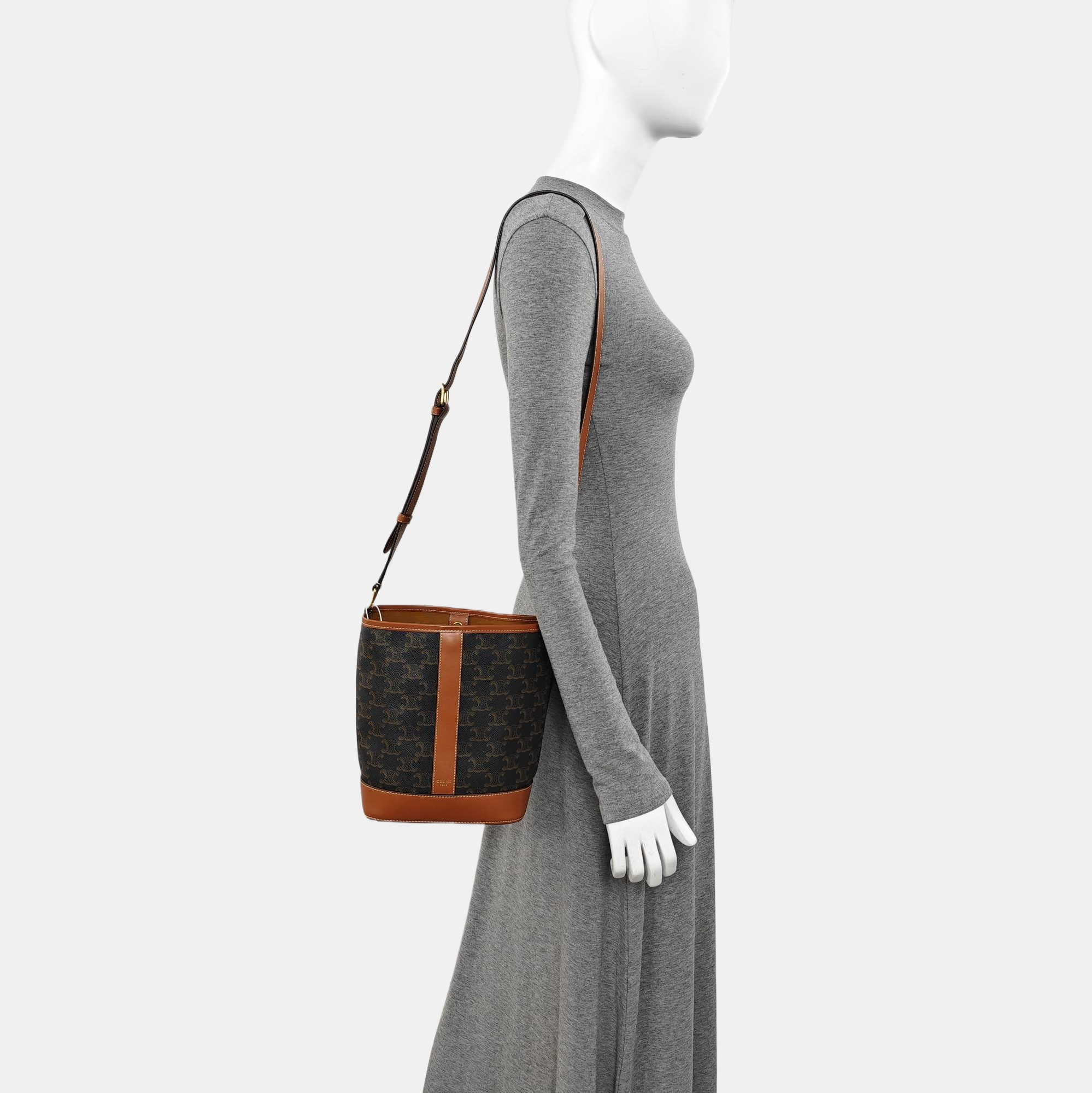 TRIOMPHE CANVAS Small Coated Canvas Brown