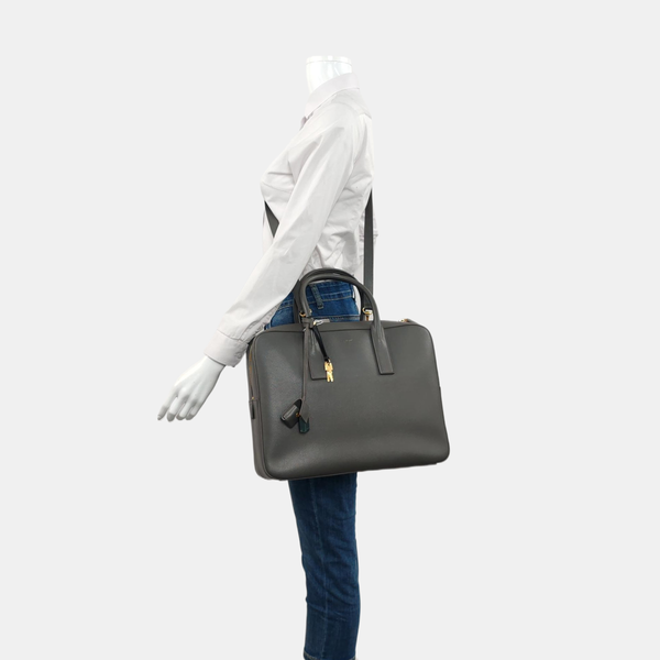 Calfskin Shoulder Bag Gray