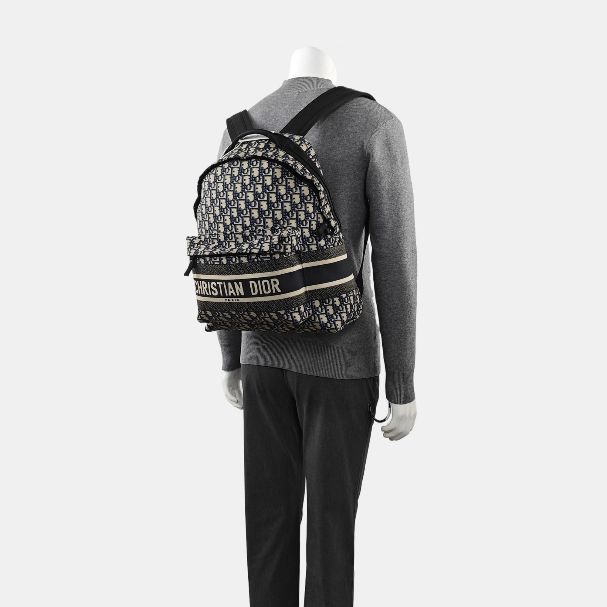 Diortravel Oblique Canvas Blue