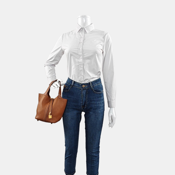 Authenticated pre-owned  Picotin Lock 18 Clemence Brown - Bucket Bag at Looply