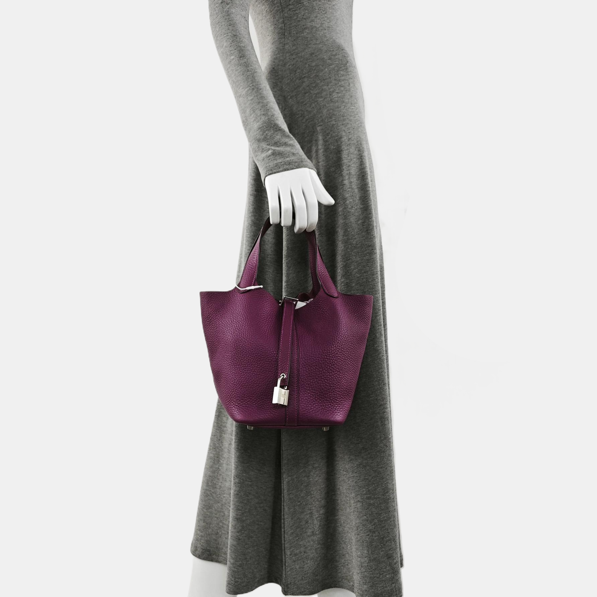 Authenticated pre-owned  Picotin Lock Clemence Purple - Top Handle Bag at Looply