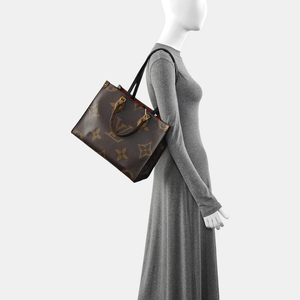 ONTHEGO MM Monogram Coated Canvas Brown