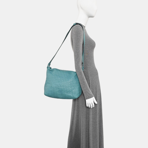 Calfskin Shoulder Bag Blue