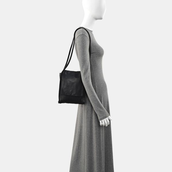 Calfskin Shoulder Bag Black
