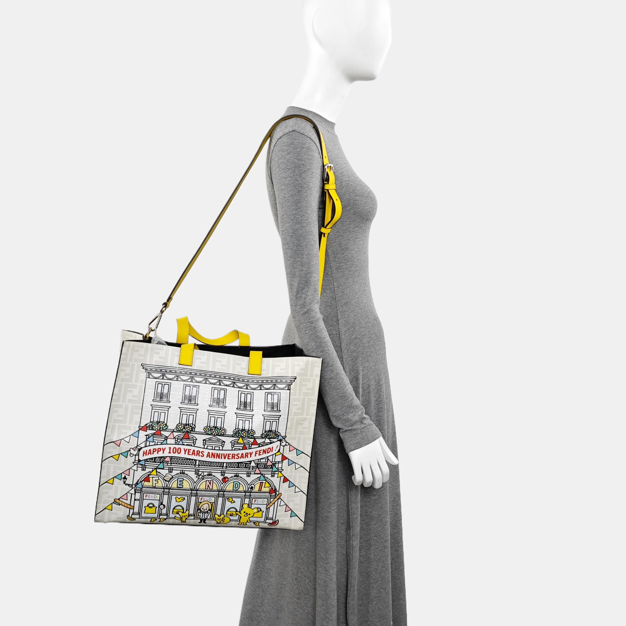 Coated Canvas Shoulder Bag Multicolor