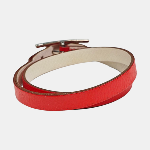Behapi Leather Red Bangle