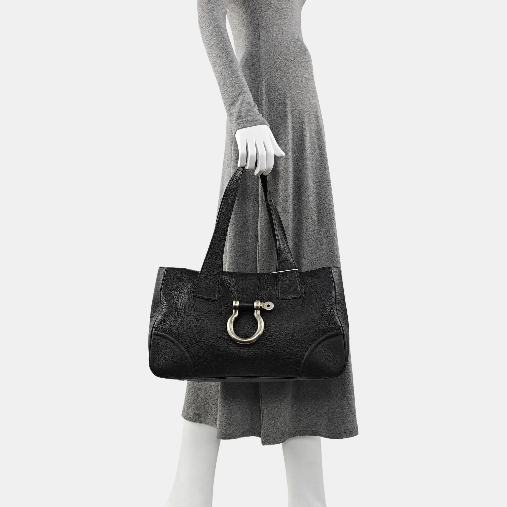 Leather Tote Bag Black