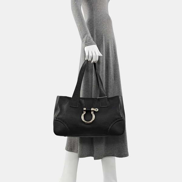 Leather Tote Bag Black