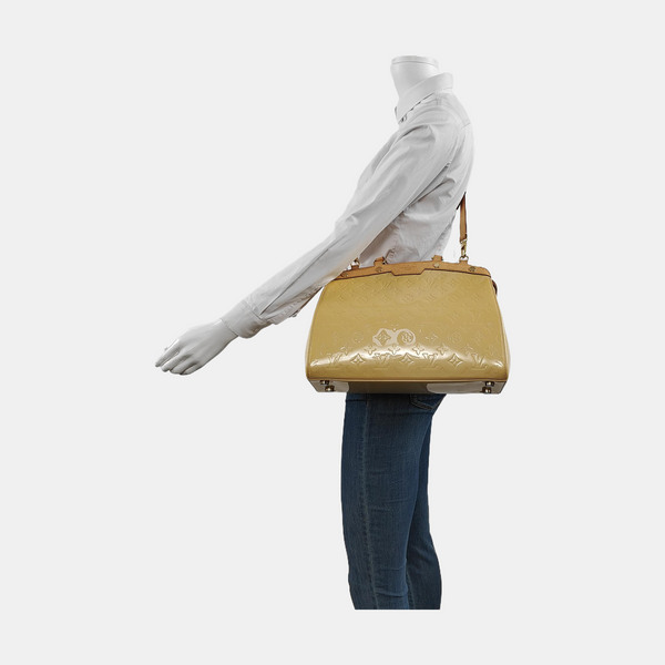 BREA MM Monogram Patent Leather Yellow