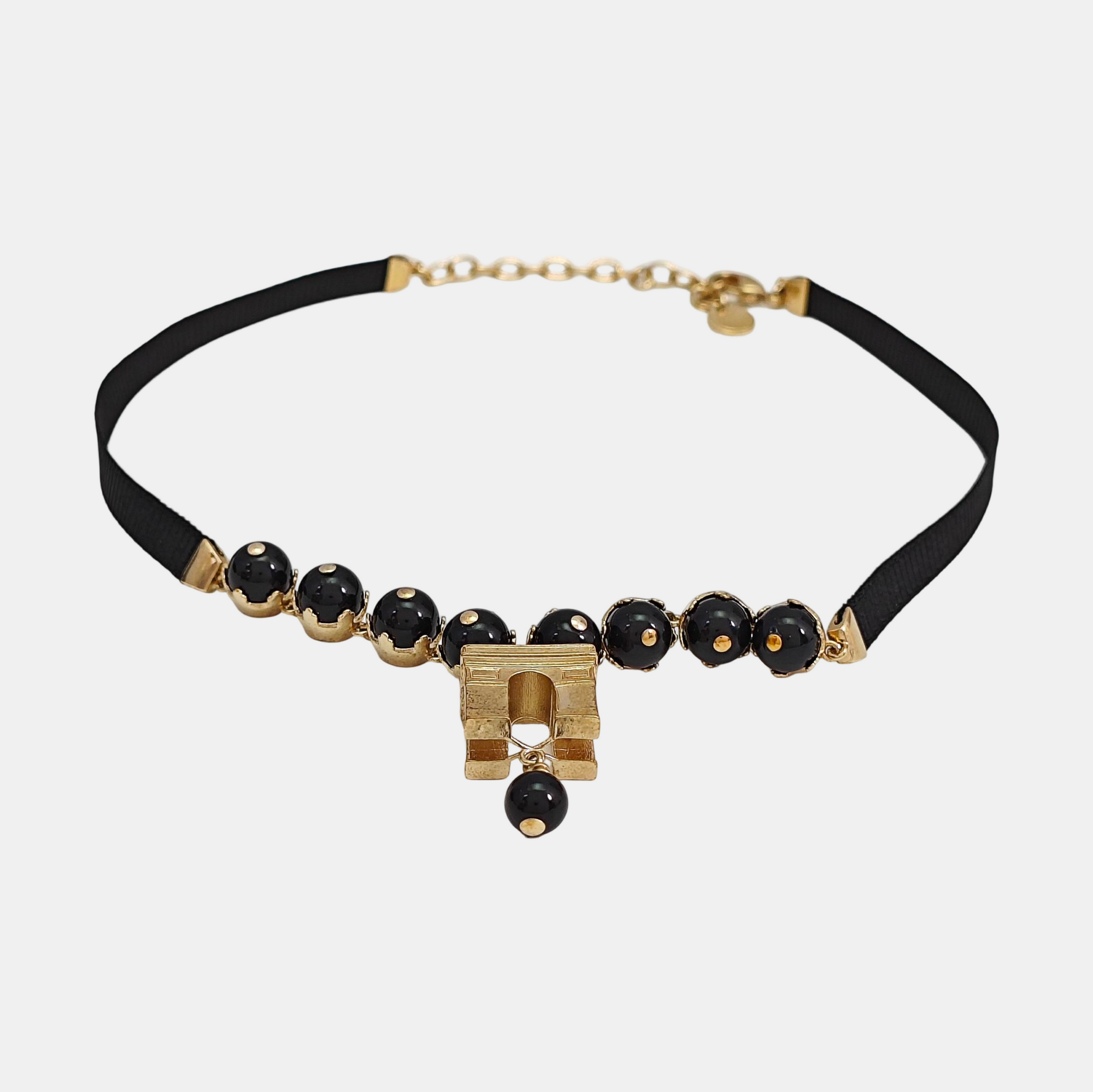 Fabric Black Necklace