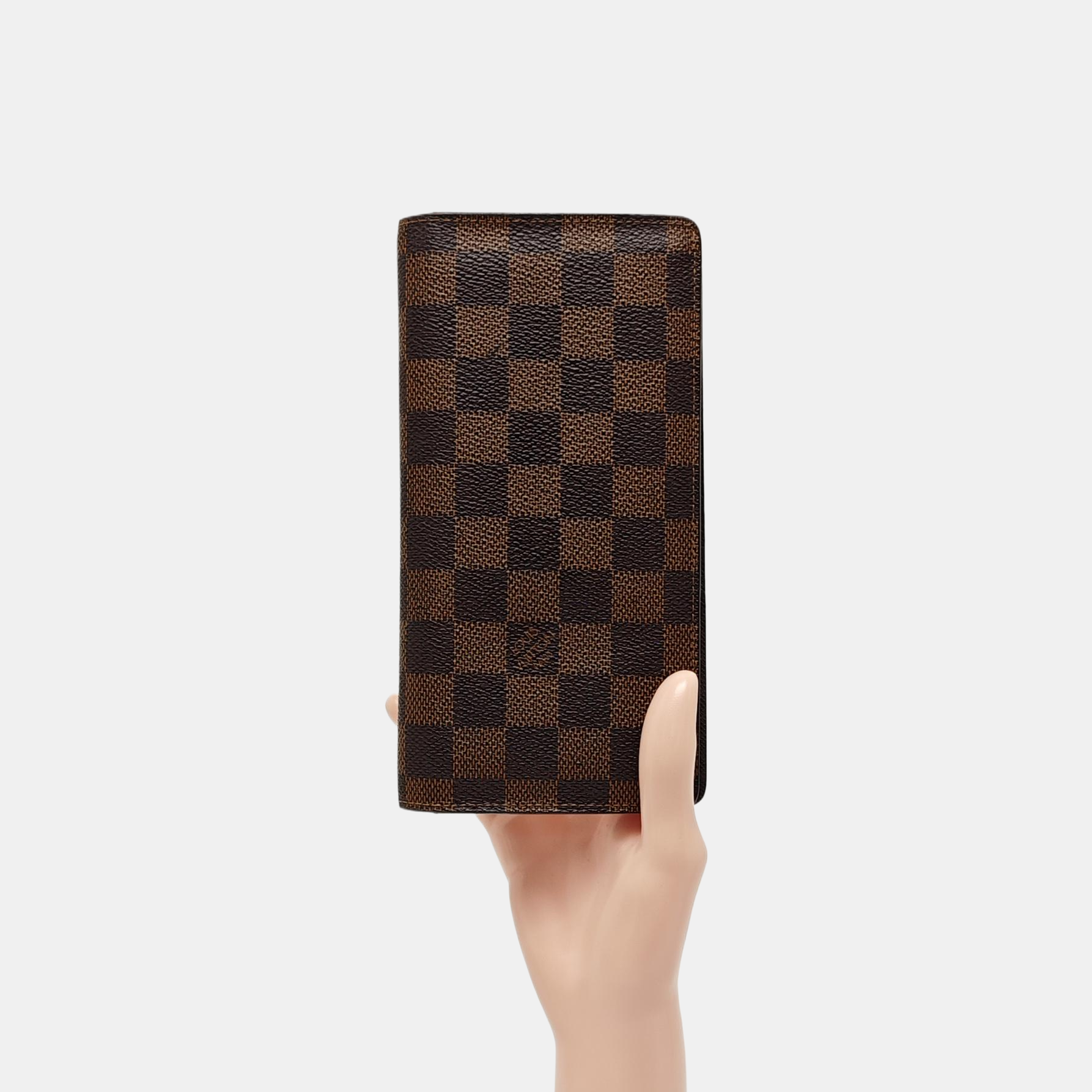 JAMES Damier Ebene Coated Canvas Brown Wallet