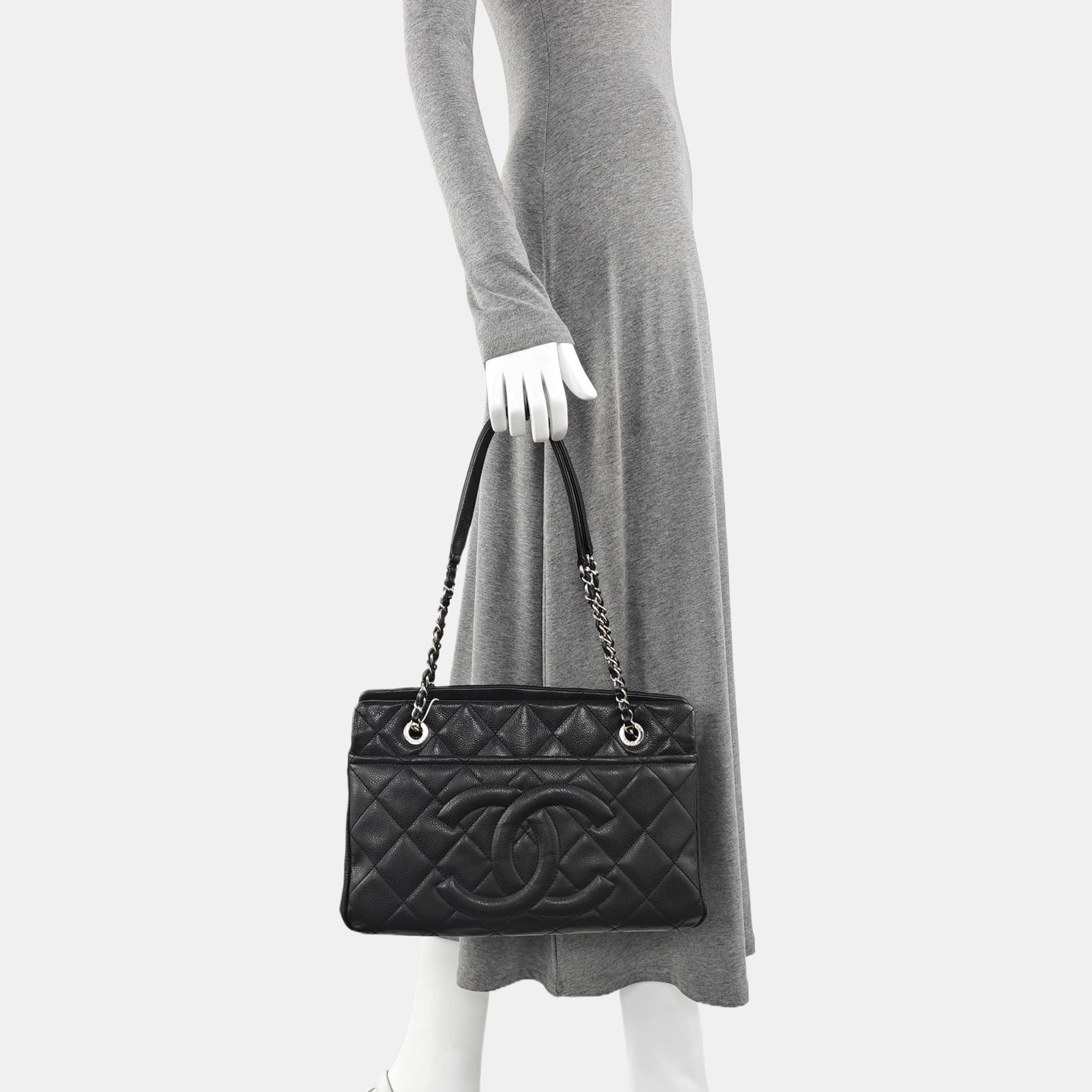 CC TIMELESS SOFT Quilted Grained Calfskin Black