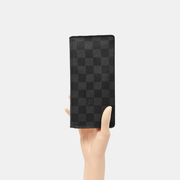 BRAZZA Damier Coated Canvas Blue Wallet