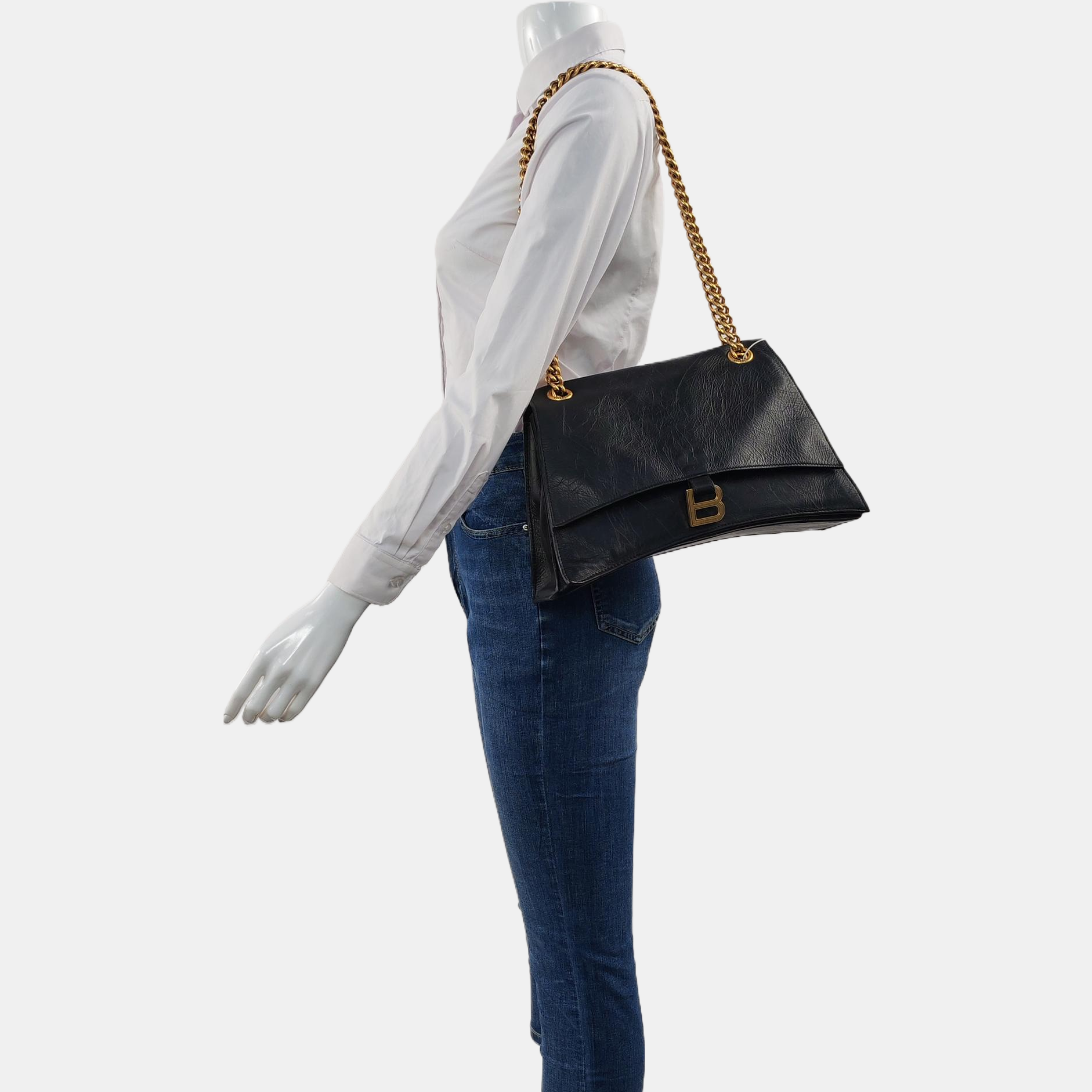 Crush Medium Calfskin Black