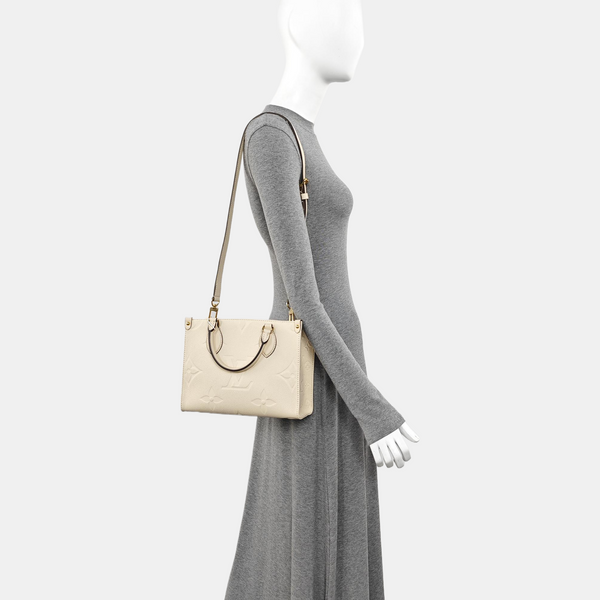 ONTHEGO PM Monogram Calfskin Beige