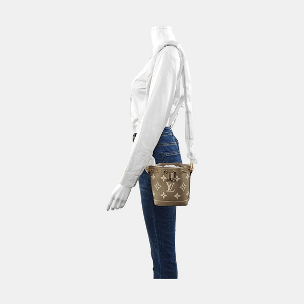 NOÉ Nano Monogram Calfskin Gray