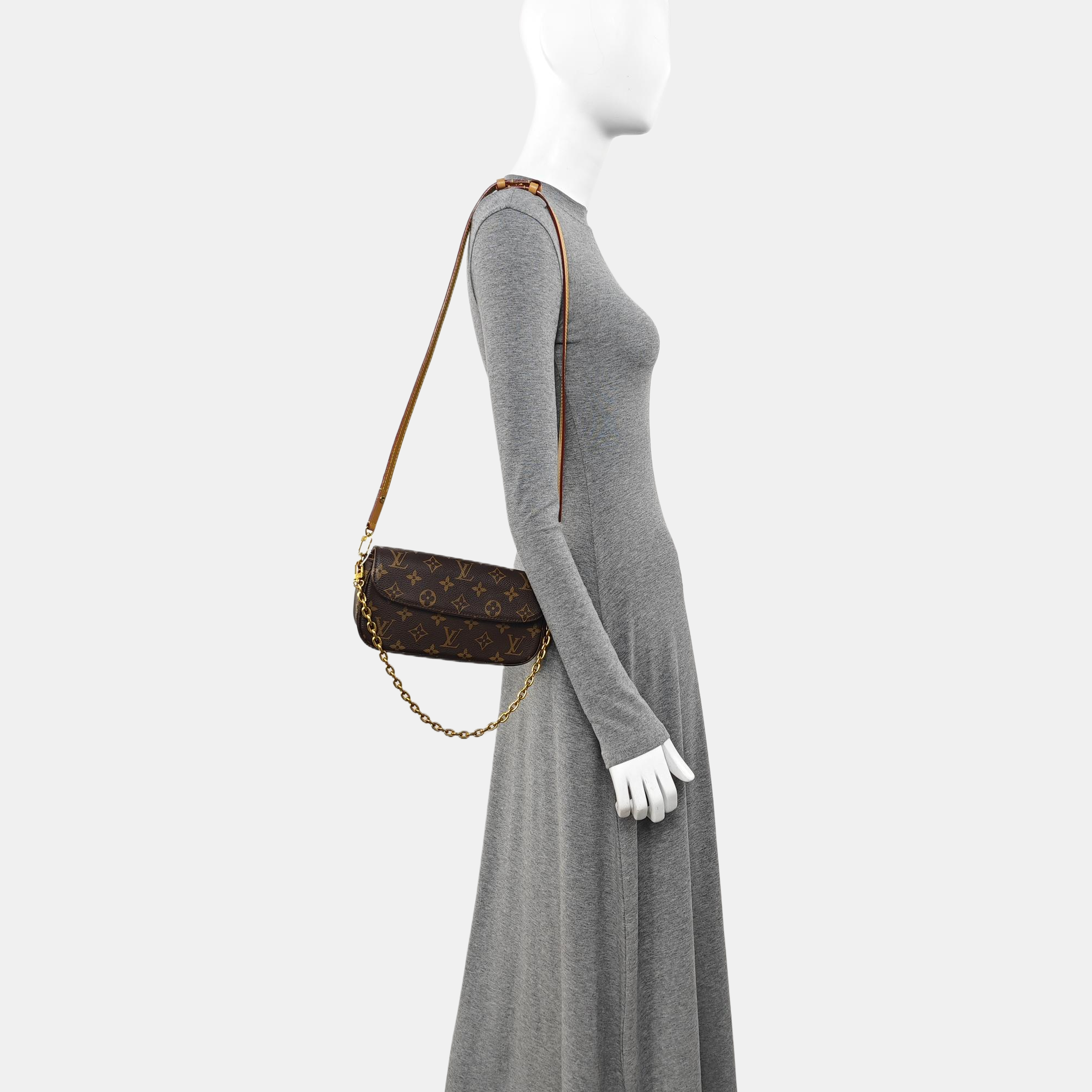 IVY Monogram Coated Canvas Brown