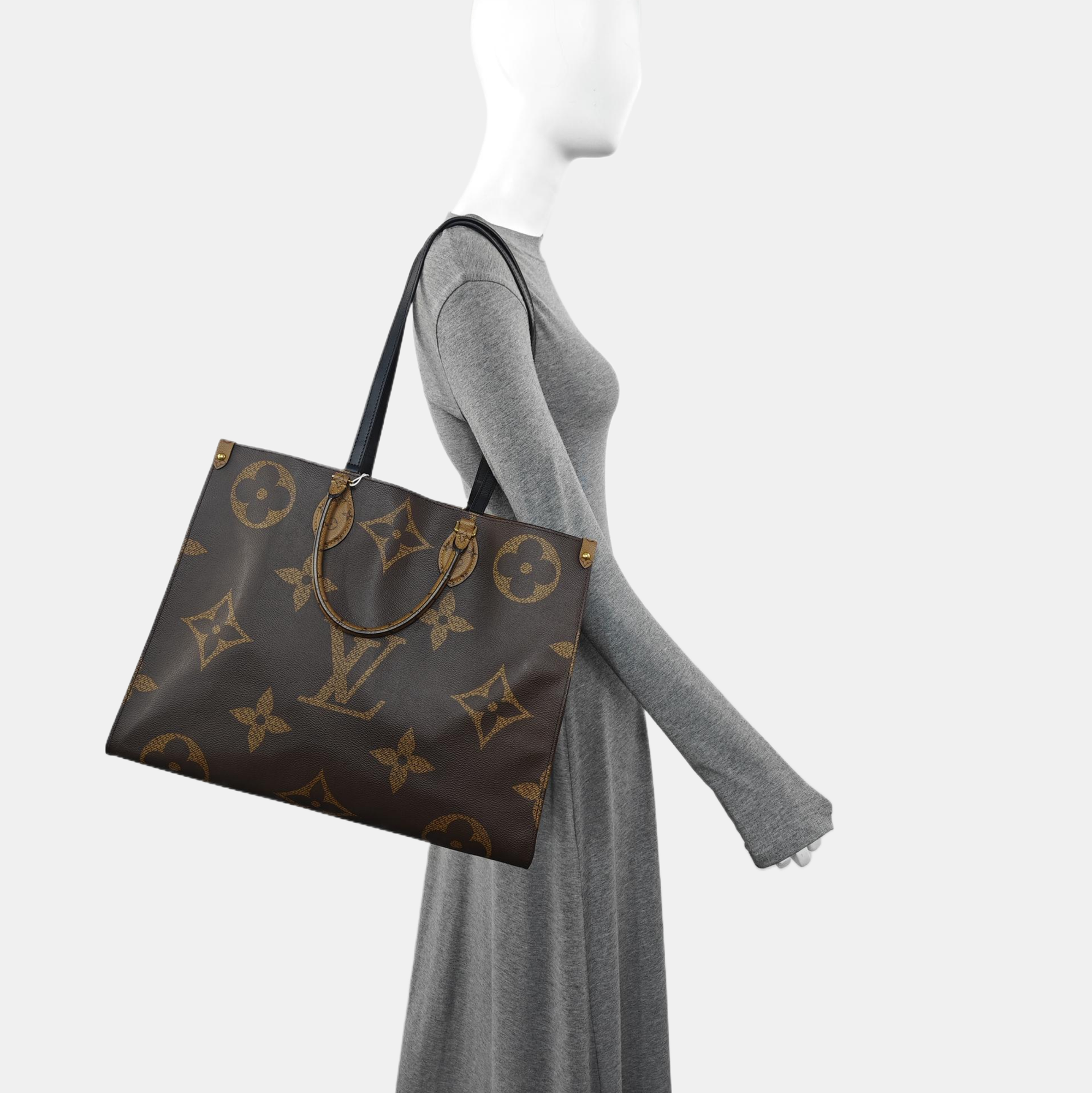 ONTHEGO GM Monogram Coated Canvas Brown