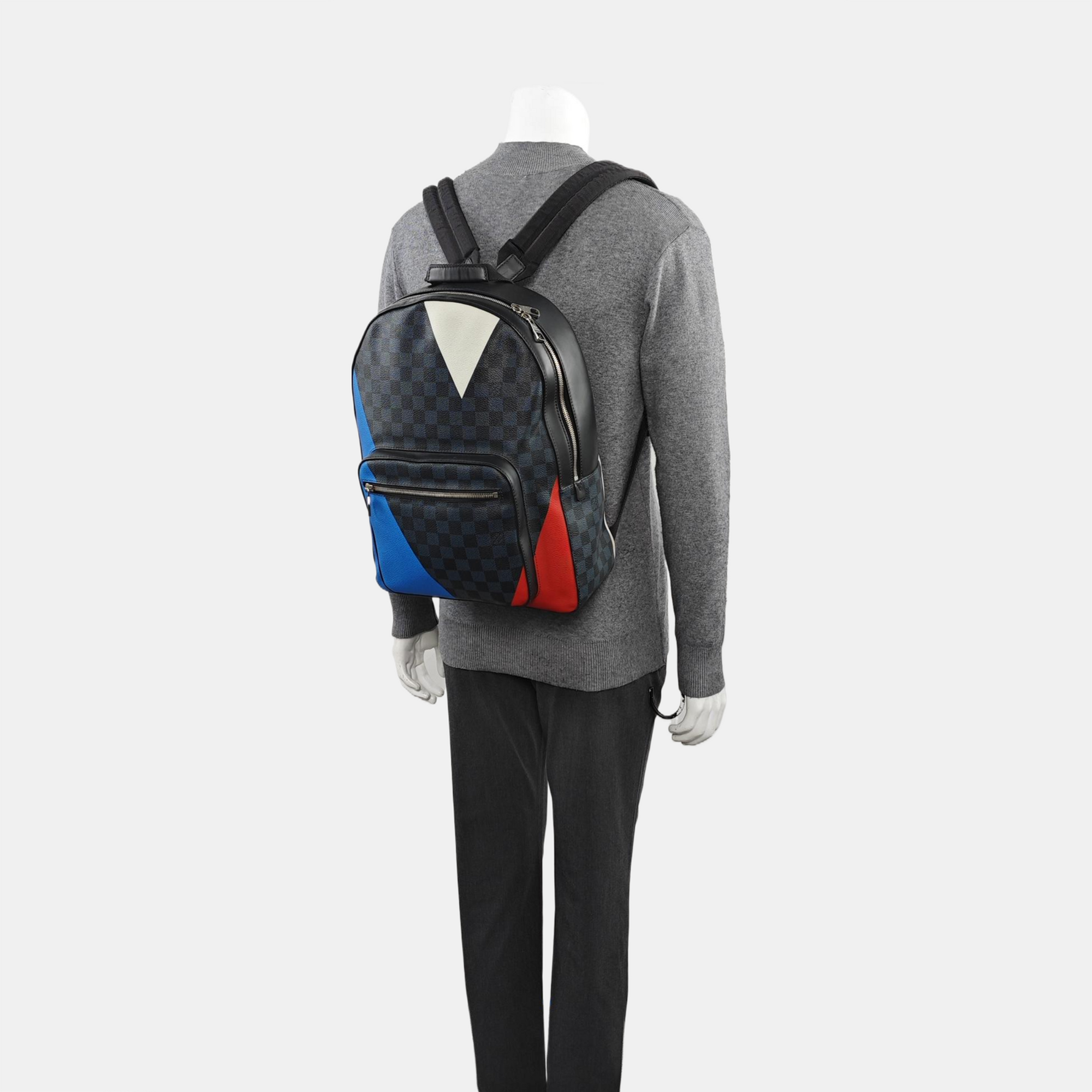 JOSH Damier Graphite Coated Canvas Black