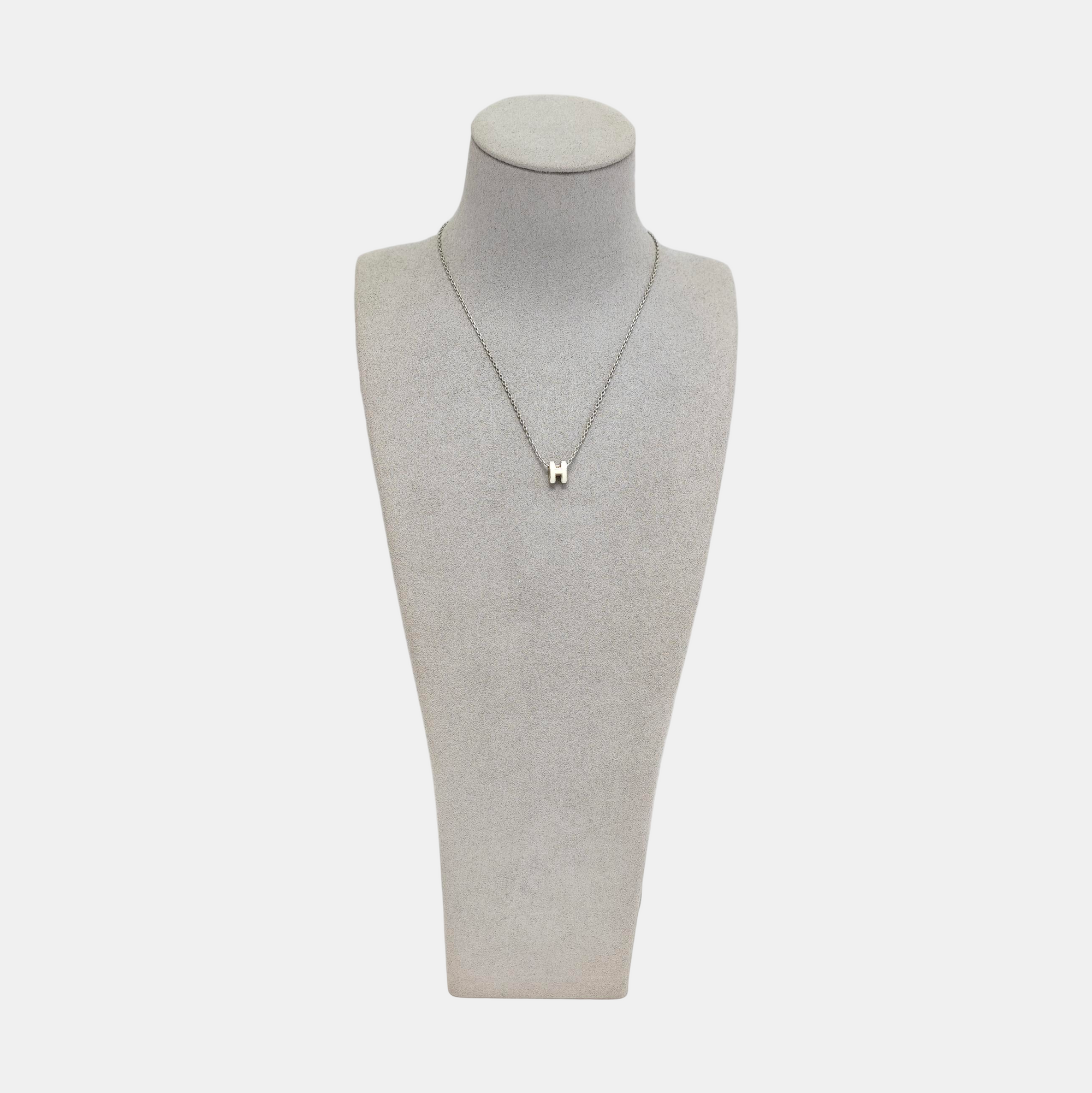 Pop H Metal Silver Necklace
