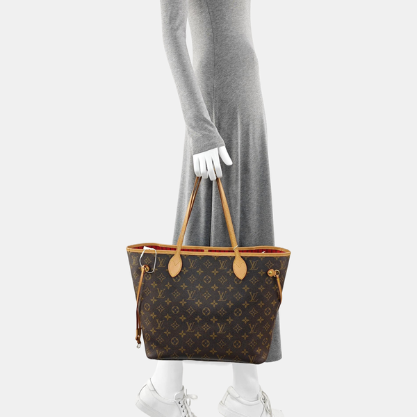 NEVERFULL MM Monogram Coated Canvas Brown
