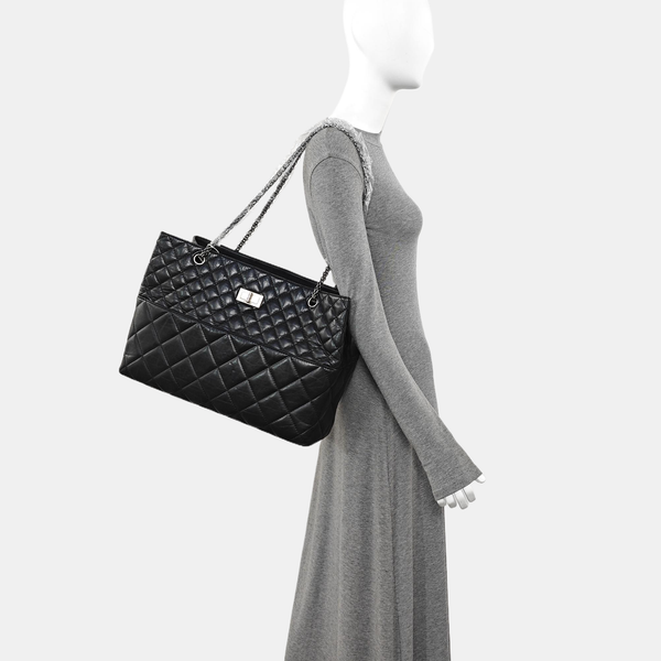 2.55 Quilted Calfskin Black
