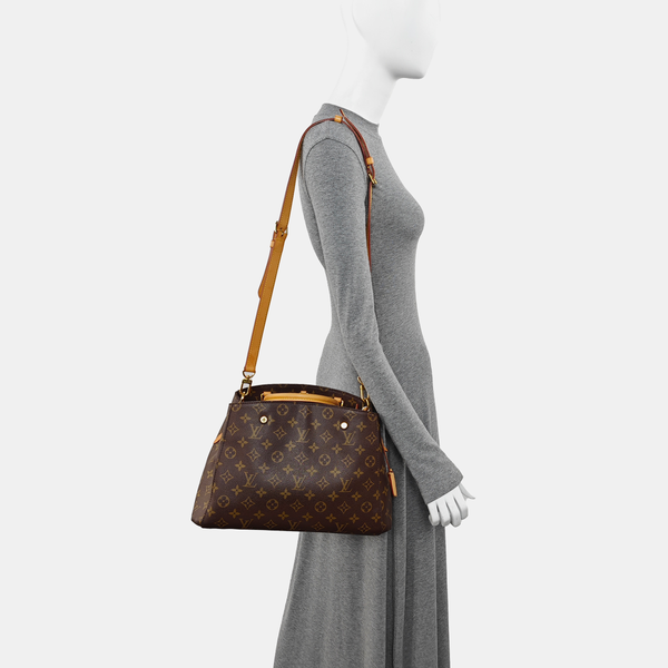 MONTAIGNE Monogram Coated Canvas Brown
