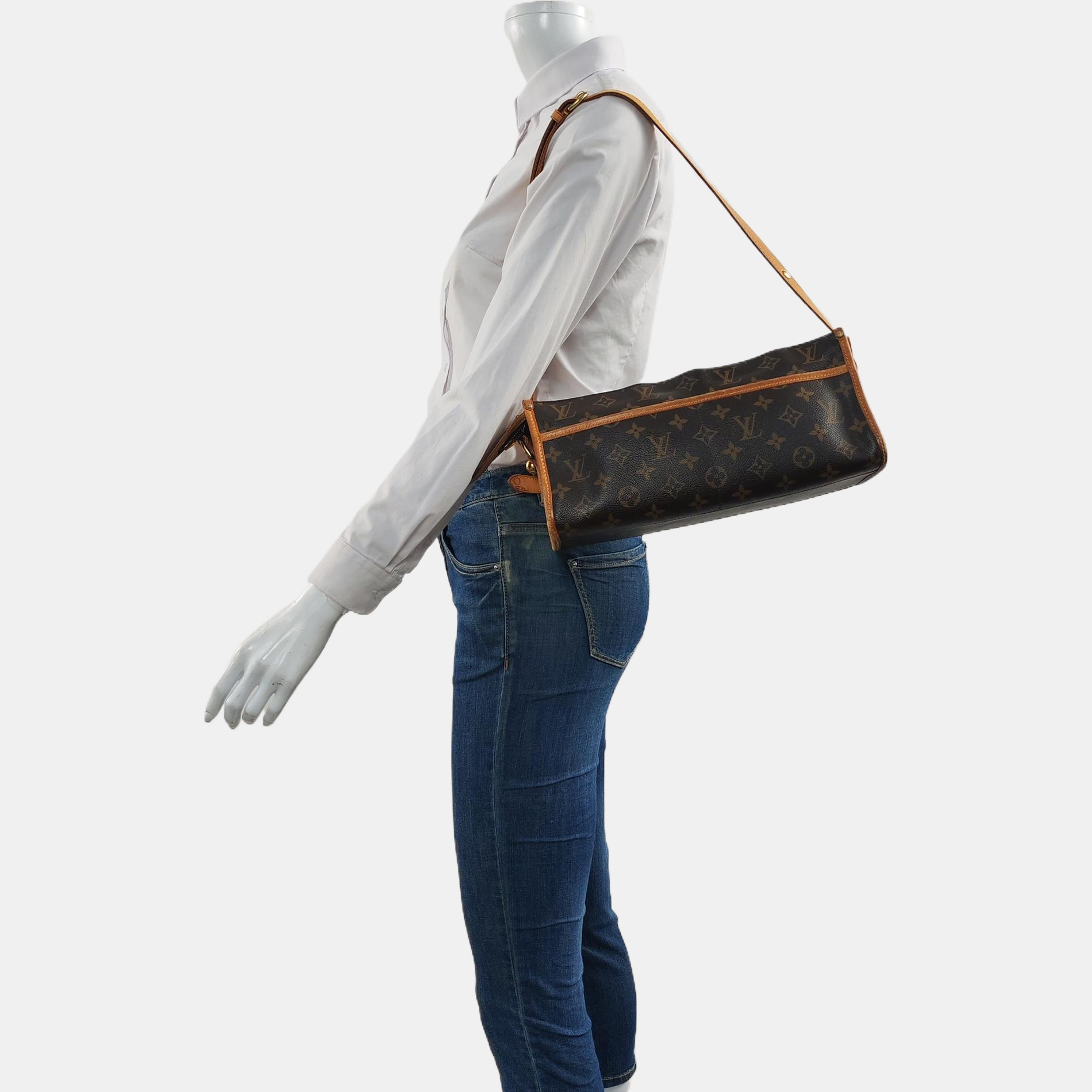 POPINCOURT Monogram Coated Canvas Brown