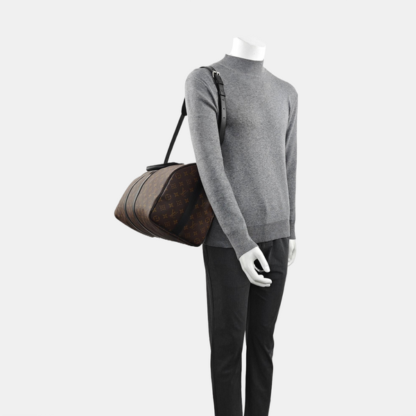KEEPALL 45 Monogram Coated Canvas Brown