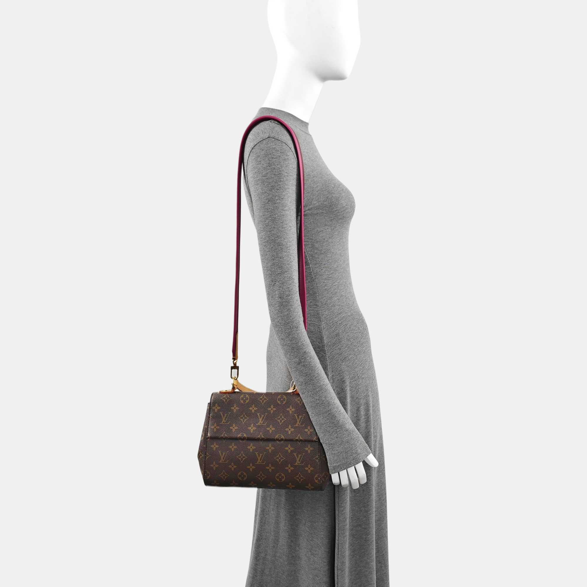 CLUNY PM Monogram Coated Canvas Brown