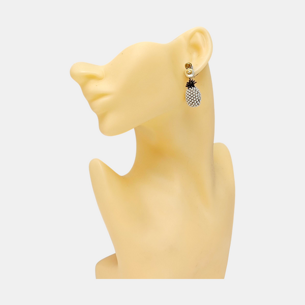 Metal White Clip On Earrings