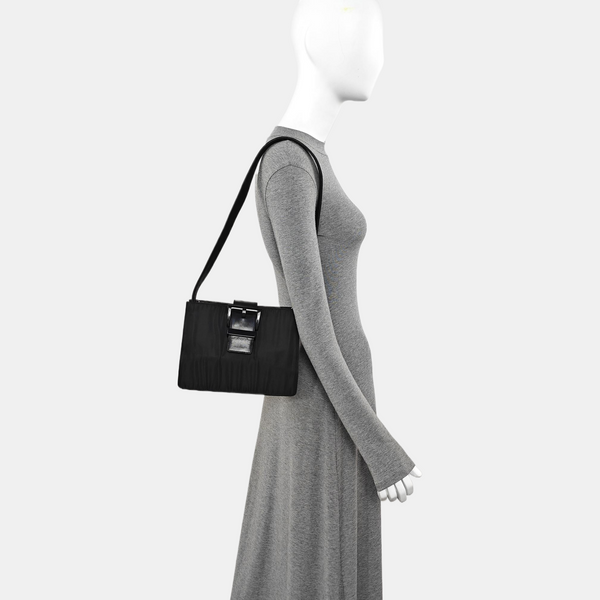 Nylon Shoulder Bag Black