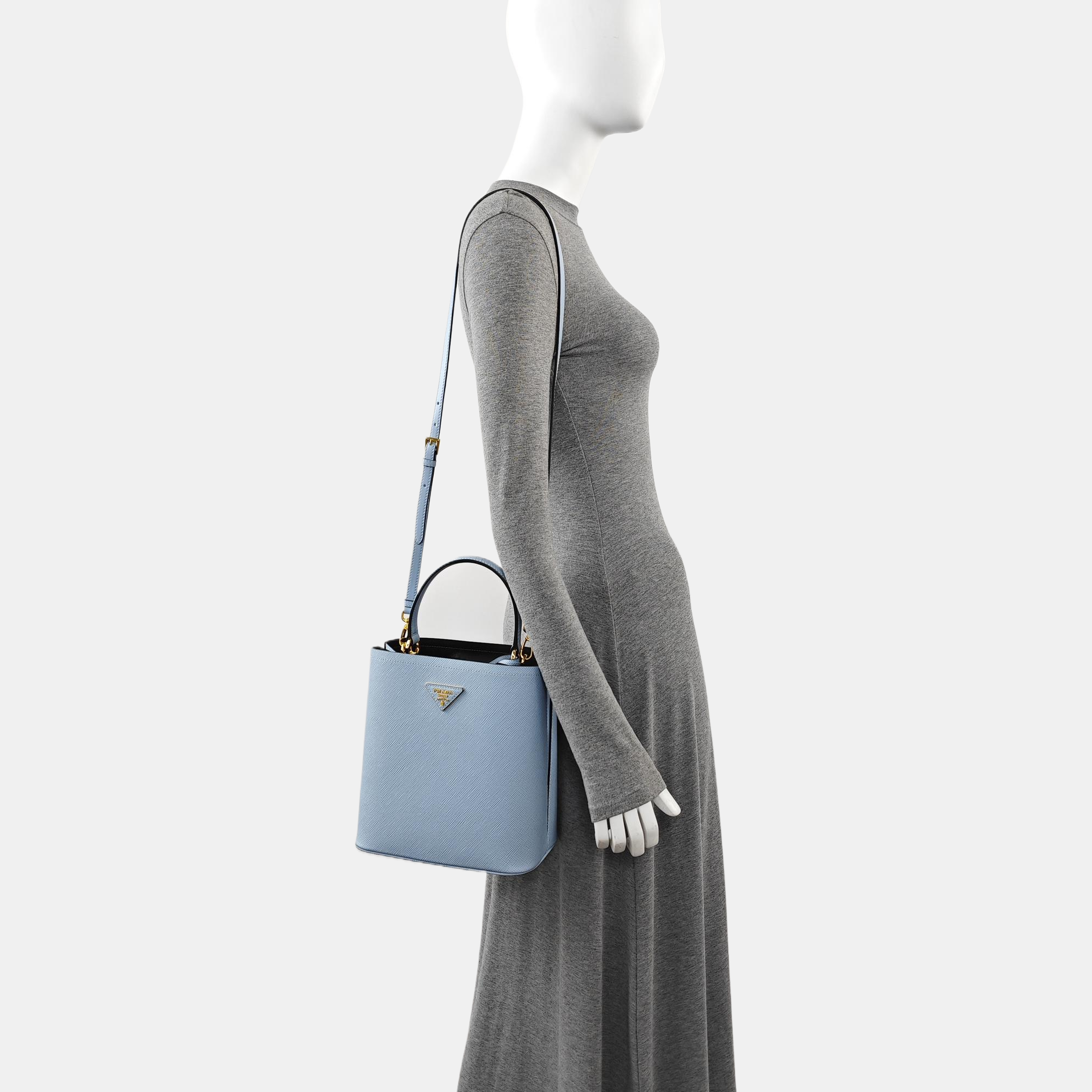 Panier Medium Saffiano Calfskin Blue