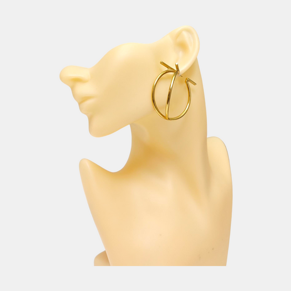 Metal Gold Stud Earrings