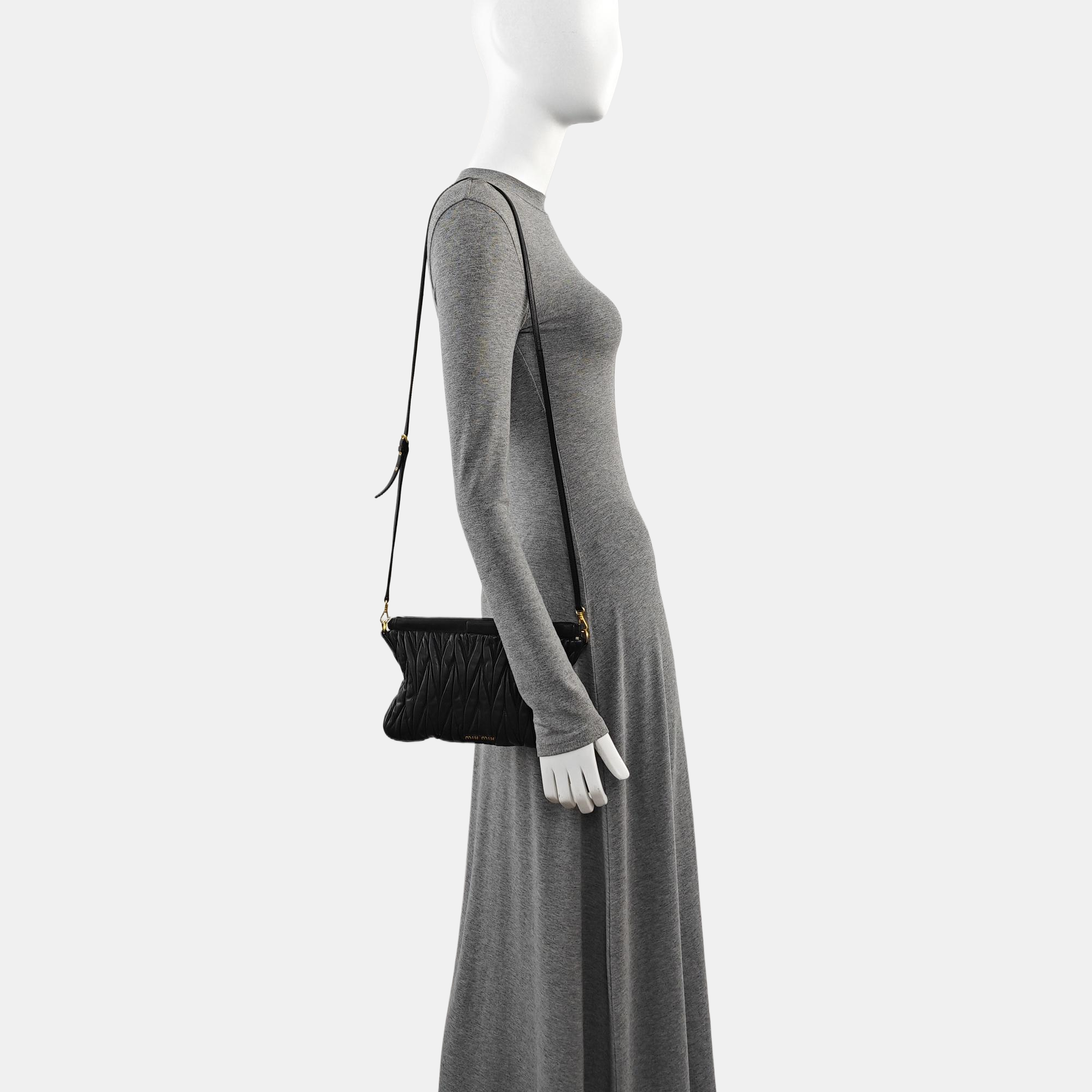 Lambskin Shoulder Bag Black